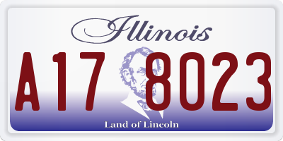 IL license plate A178023