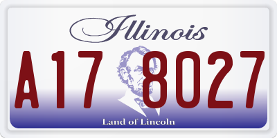 IL license plate A178027
