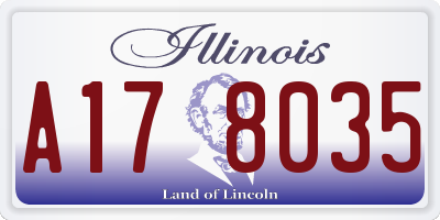 IL license plate A178035