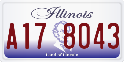 IL license plate A178043