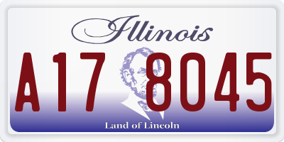 IL license plate A178045