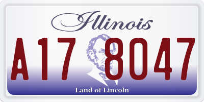 IL license plate A178047