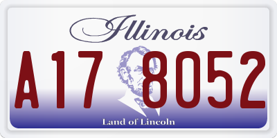 IL license plate A178052