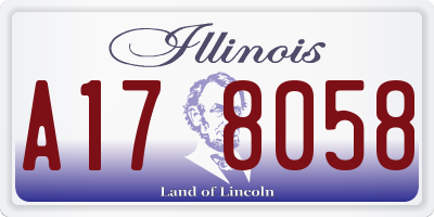 IL license plate A178058