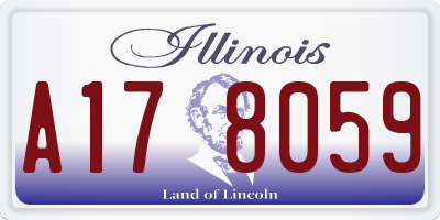 IL license plate A178059