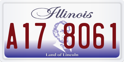IL license plate A178061