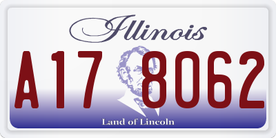 IL license plate A178062
