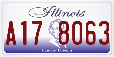 IL license plate A178063