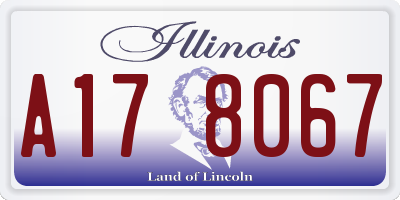 IL license plate A178067