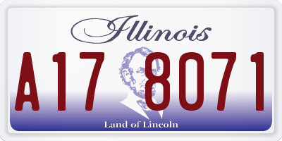 IL license plate A178071