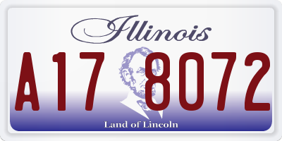 IL license plate A178072