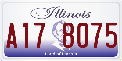 IL license plate A178075