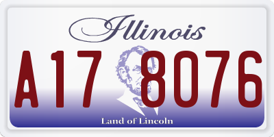 IL license plate A178076