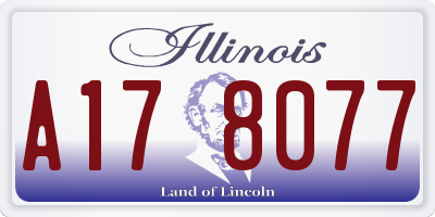 IL license plate A178077