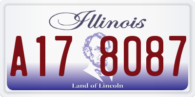 IL license plate A178087