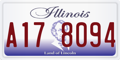IL license plate A178094