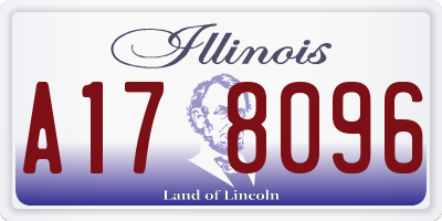 IL license plate A178096