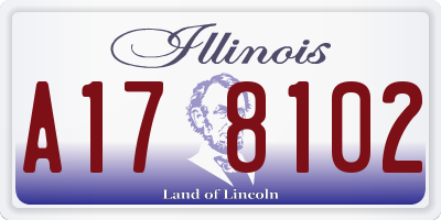 IL license plate A178102