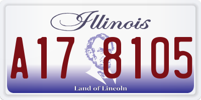 IL license plate A178105
