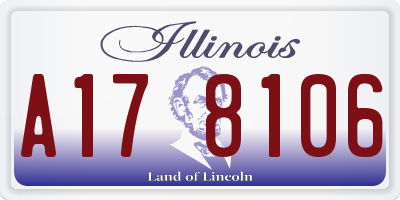 IL license plate A178106