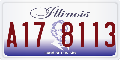 IL license plate A178113