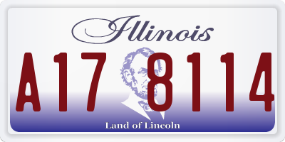 IL license plate A178114