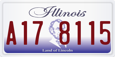IL license plate A178115