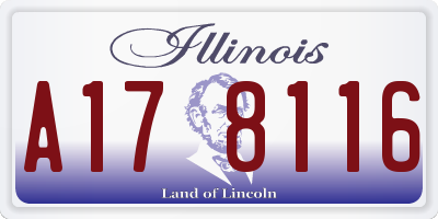 IL license plate A178116