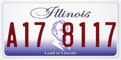 IL license plate A178117
