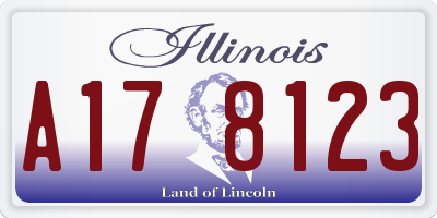 IL license plate A178123