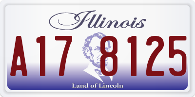 IL license plate A178125