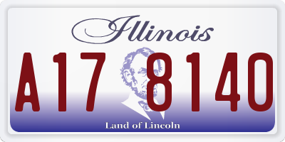 IL license plate A178140