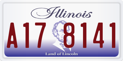 IL license plate A178141