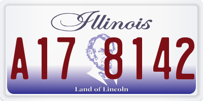 IL license plate A178142