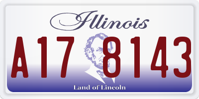 IL license plate A178143