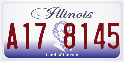 IL license plate A178145