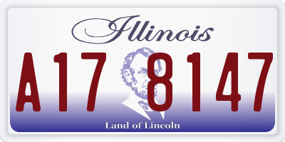 IL license plate A178147