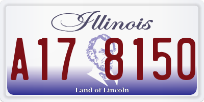IL license plate A178150