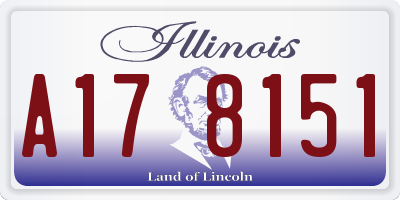 IL license plate A178151