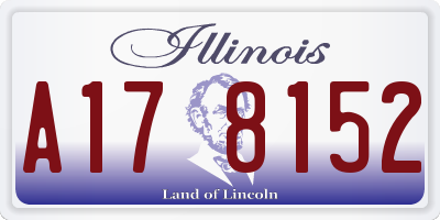 IL license plate A178152