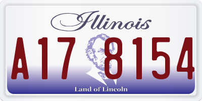 IL license plate A178154