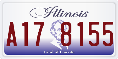 IL license plate A178155
