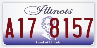 IL license plate A178157