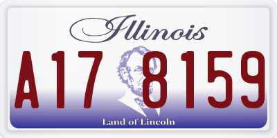 IL license plate A178159