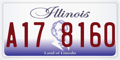 IL license plate A178160