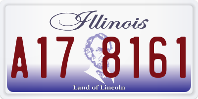 IL license plate A178161