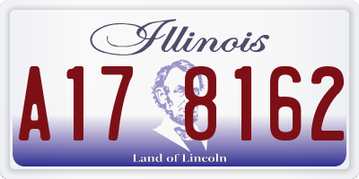IL license plate A178162