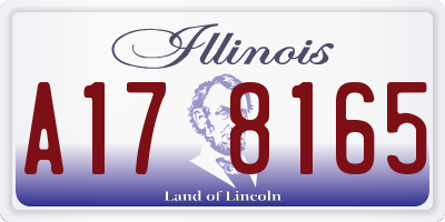 IL license plate A178165