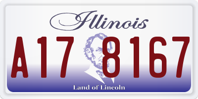 IL license plate A178167