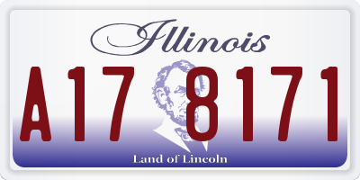 IL license plate A178171